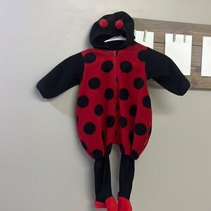Baby Grand Lady Bug Halloween Fleece Zip-up Costume- 12 months